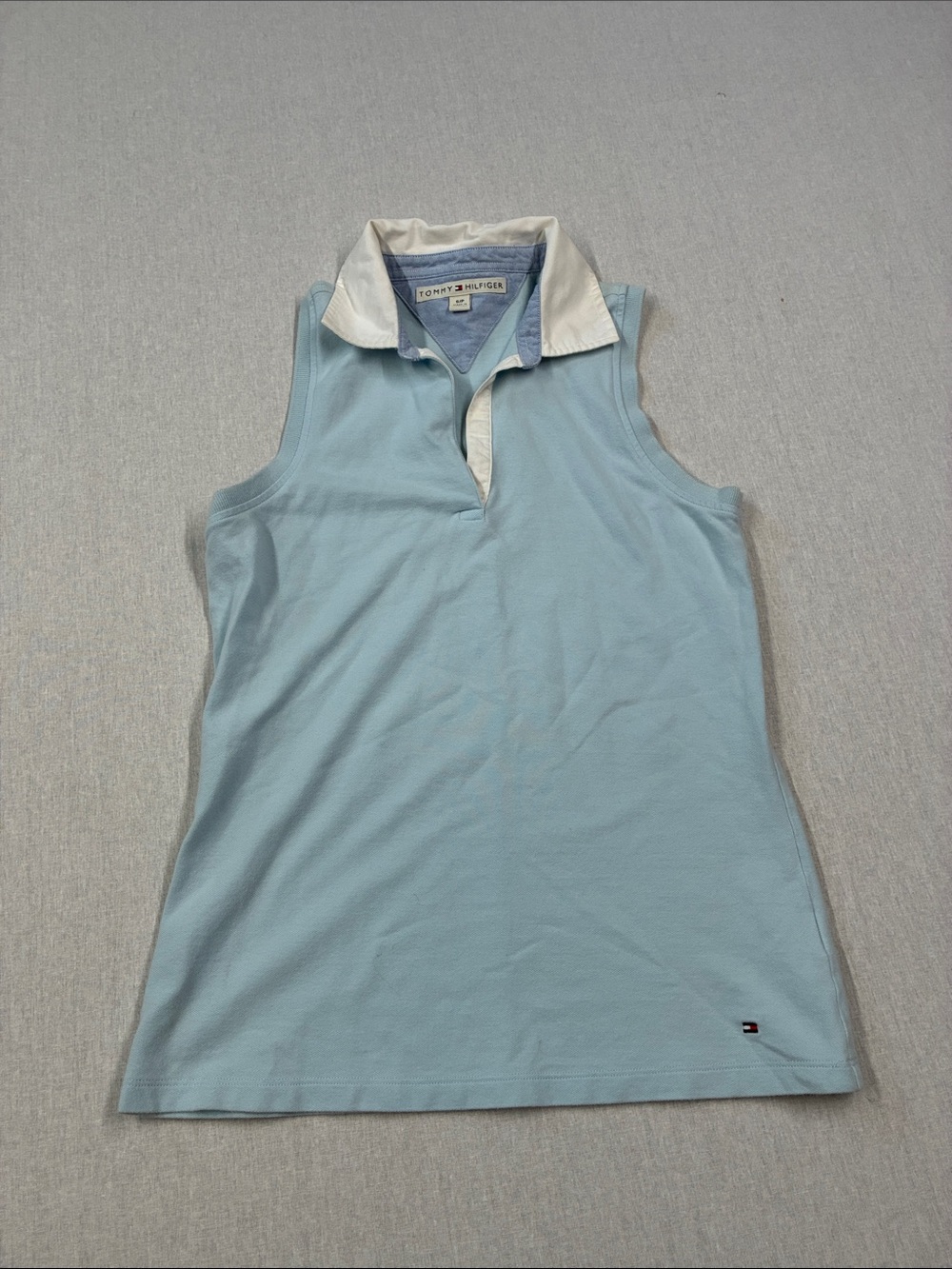 Vintage sleeveless Tommy Hilfiger light blue top